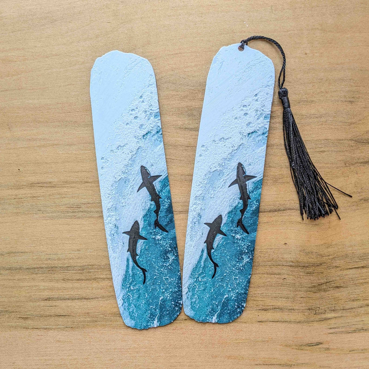 Ocean Depths Shark Art Bookmark Reader Gift - Starry Skies Austin