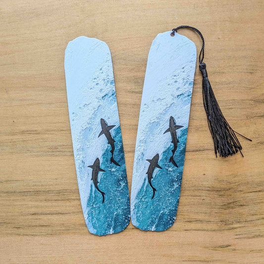 Ocean Depths Shark Art Bookmark Reader Gift - Starry Skies Austin