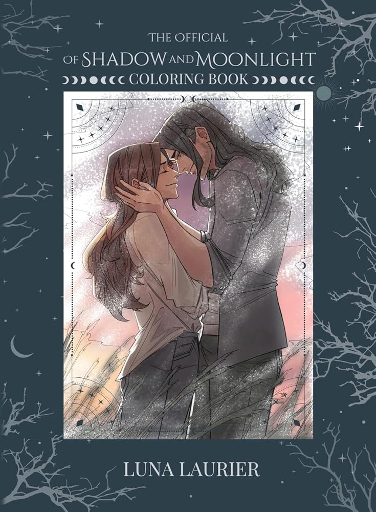 Of Shadow and Moonlight Official Coloring Book by Luna Laurier (signed) - Starry Skies Austin