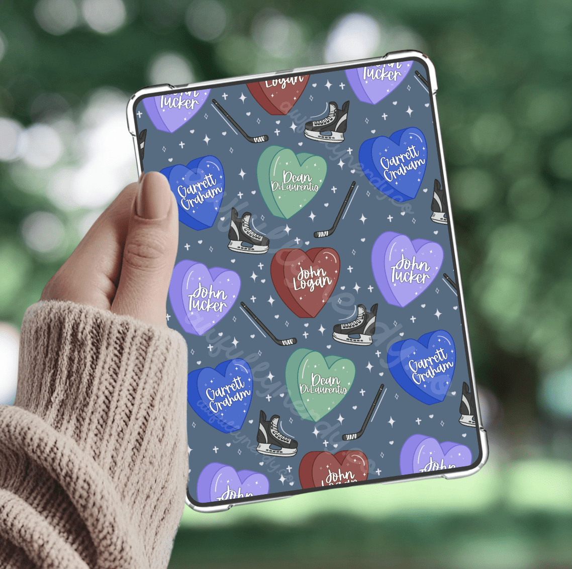 Off Campus Hearts Kindle Insert - Three Sizes - Optional Lamination - Starry Skies Austin