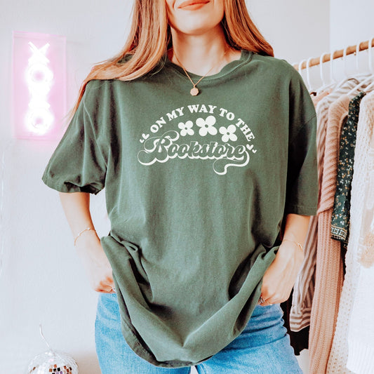 On My Way to the Bookstore Comfort Colors Shirt | Perfect for Bookstore Days - Starry Skies Austin