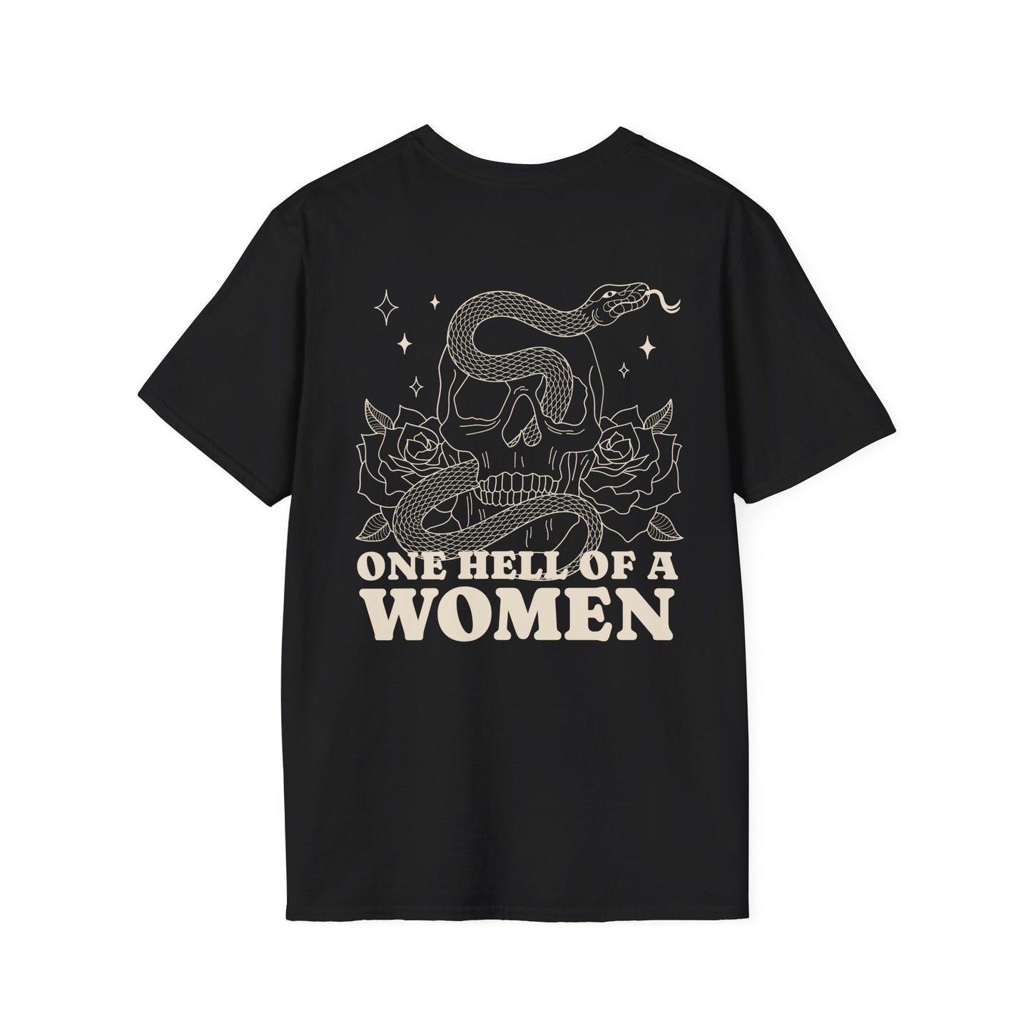 One Hell of a Woman Softstyle Tee - Starry Skies Austin