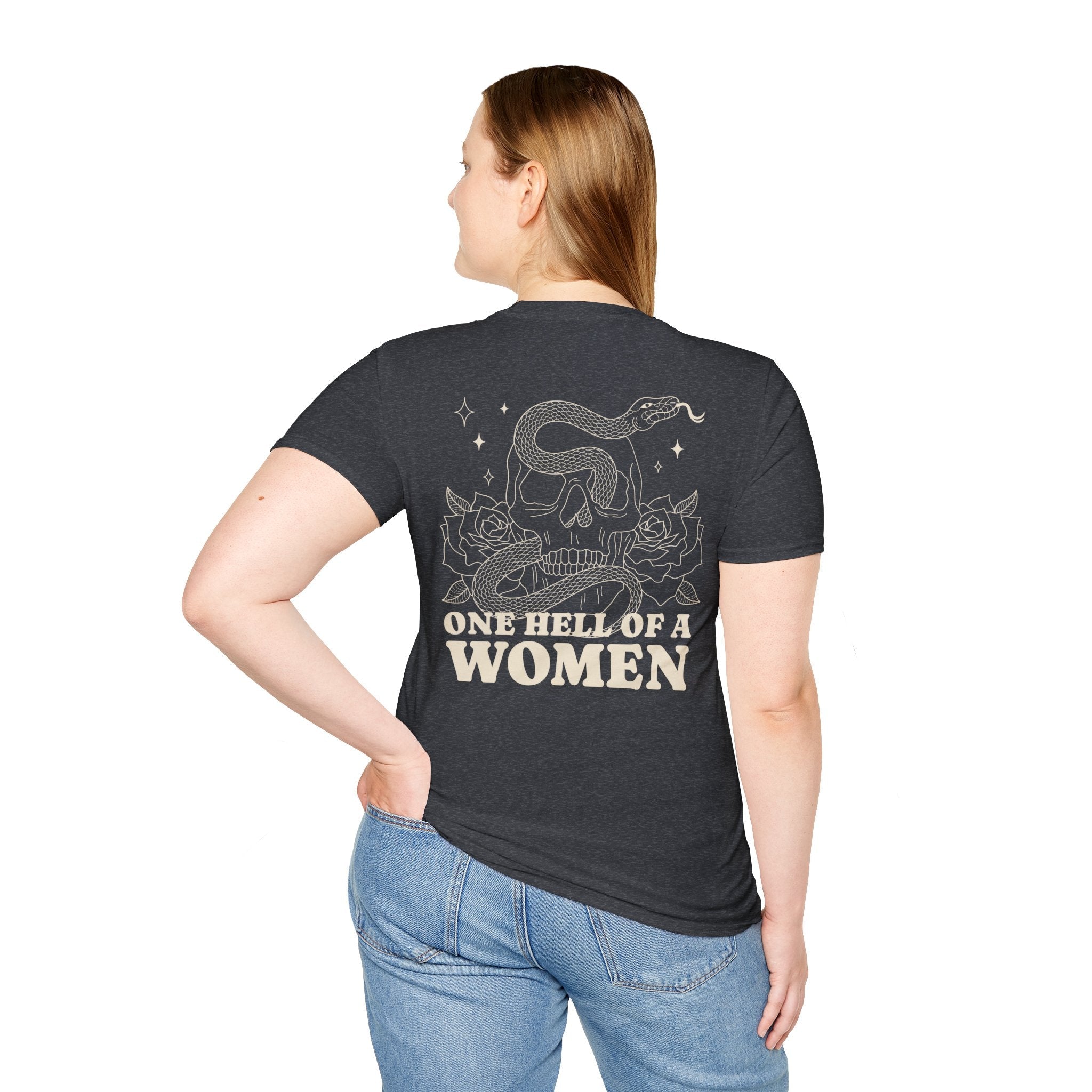 One Hell of a Woman Softstyle Tee - Starry Skies Austin