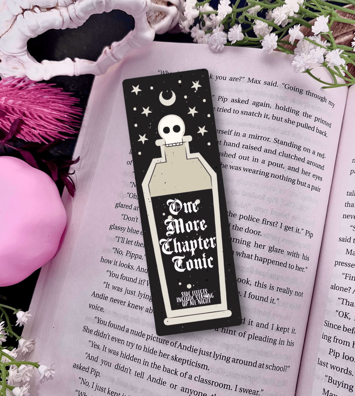 One More Chapter Tonic Laminated Sparkle Bookmark - Starry Skies Austin