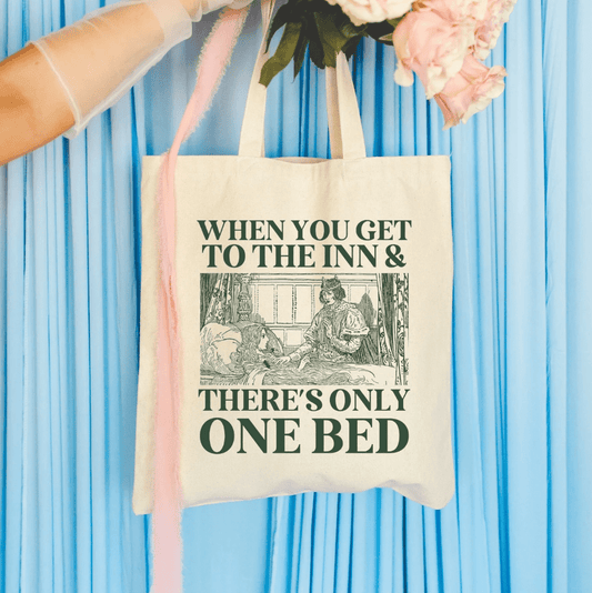 Only One Bed Tote Bag for Friend Who Loves Romantasy or Historical Fiction Novels - Starry Skies Austin