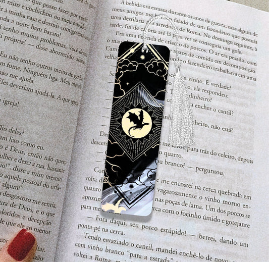 Onyx Storm Inspired Metal Bookmark - Starry Skies Austin
