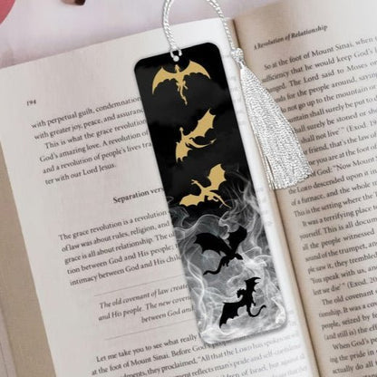 Onyx Storm Stenciled Edges Inspired Cardstock Bookmark - Starry Skies Austin