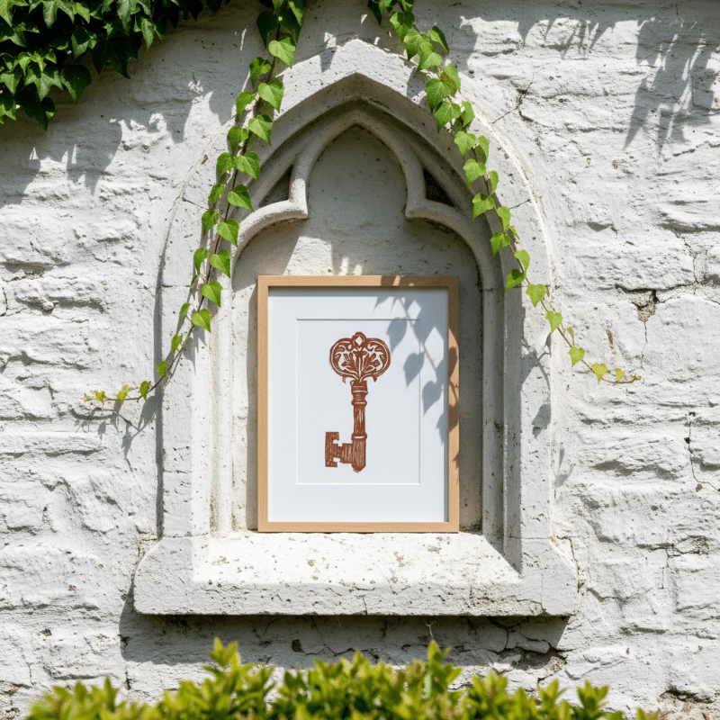 Ornate Medieval Key Fine Art Print Archival - Starry Skies Austin