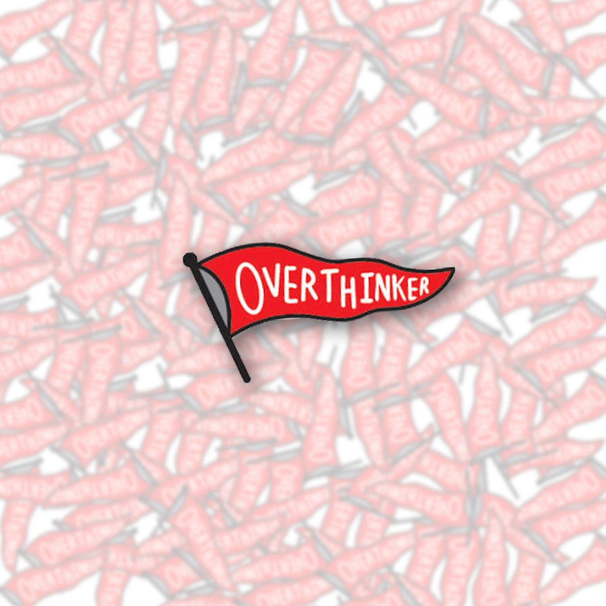 Overthinker Pennant Enamel Pin - Starry Skies Austin