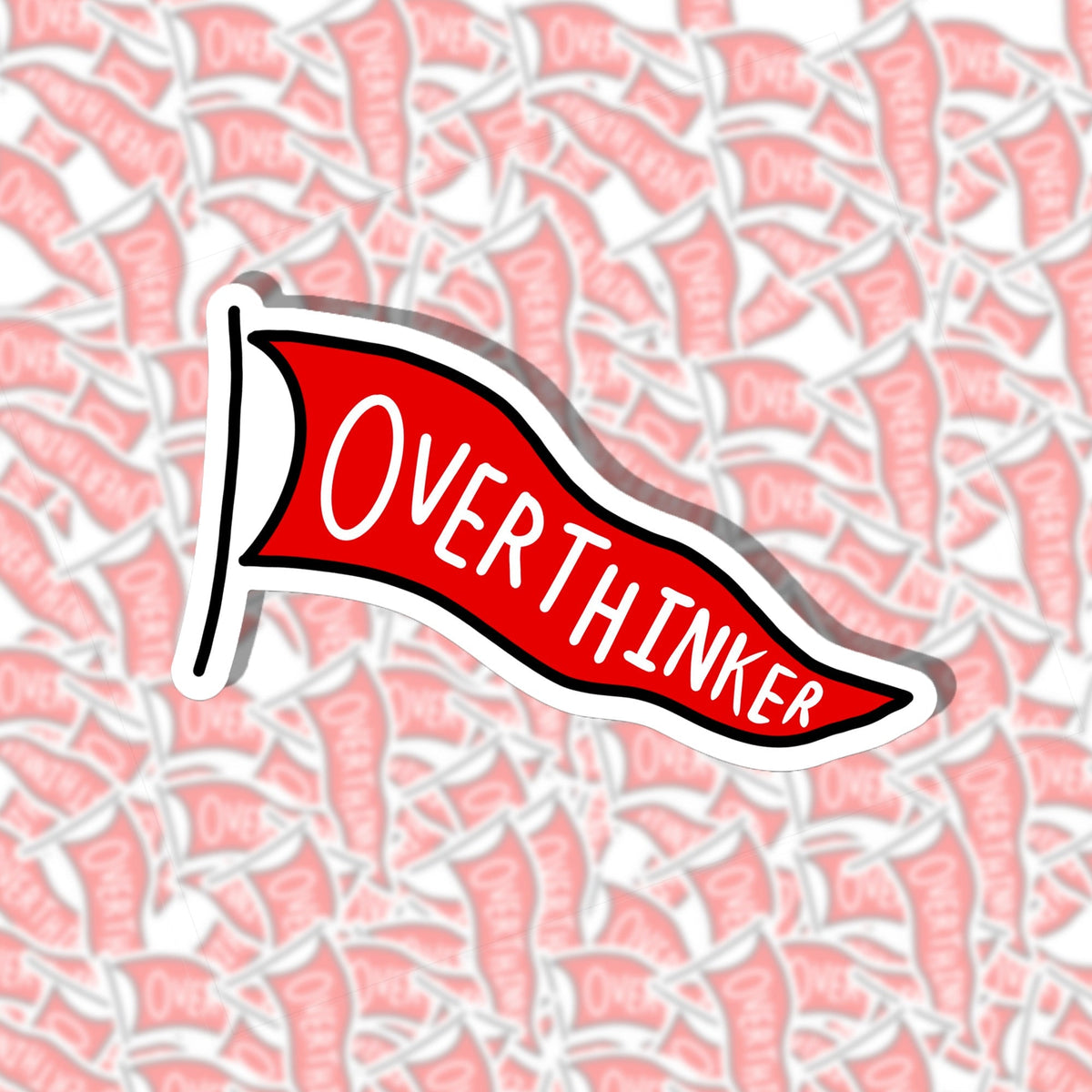 Overthinker Pennant Sticker - Starry Skies Austin