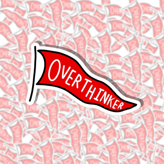 Overthinker Pennant Sticker - Starry Skies Austin