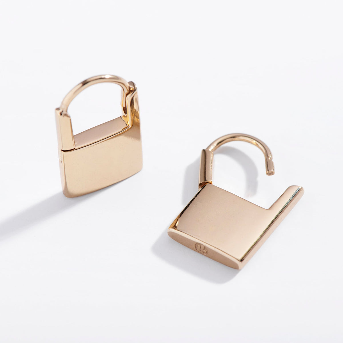 Padlock Huggie Hoops - Starry Skies Austin
