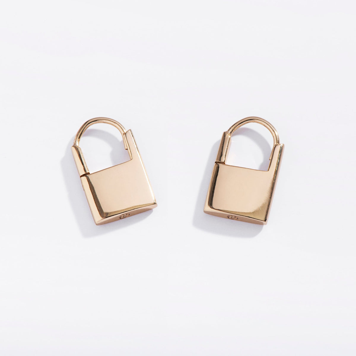 Padlock Huggie Hoops - Starry Skies Austin