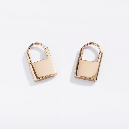 Padlock Huggie Hoops - Starry Skies Austin
