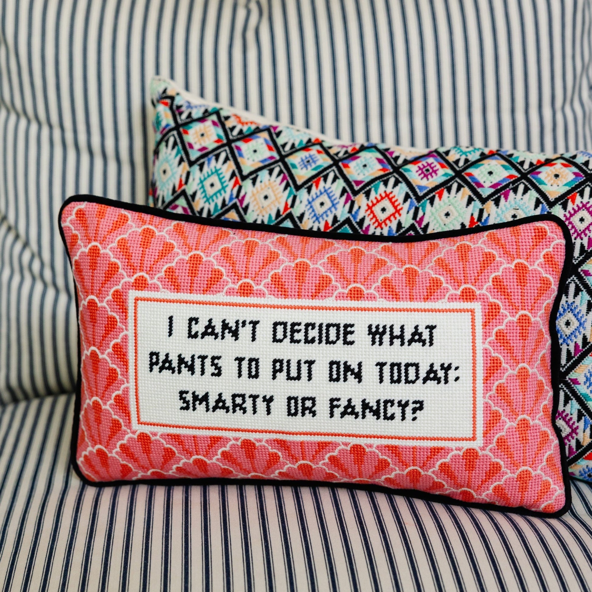 Pants Needlepoint Pillow - Starry Skies Austin