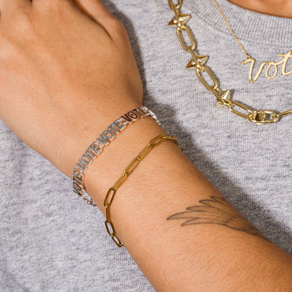 Paperclip Chain Bracelet - Starry Skies Austin