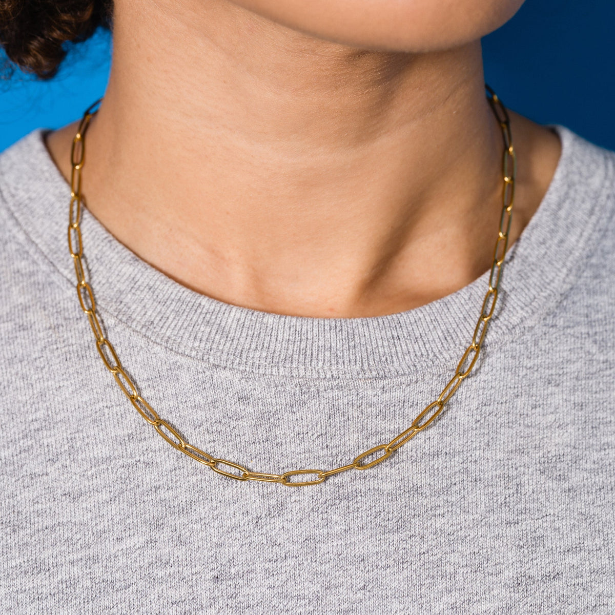 Paperclip Chain Necklace - Starry Skies Austin