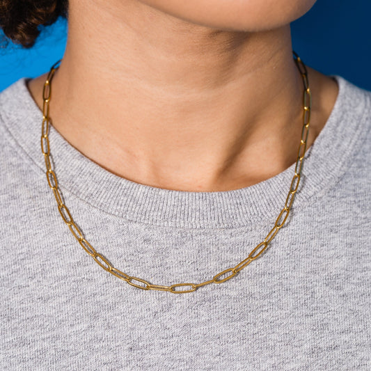 Paperclip Chain Necklace - Starry Skies Austin