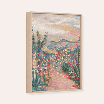Pastel Desert Framed Fine Art Canvas Print - Starry Skies Austin