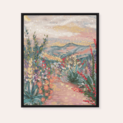 Pastel Desert Framed Fine Art Canvas Print - Starry Skies Austin