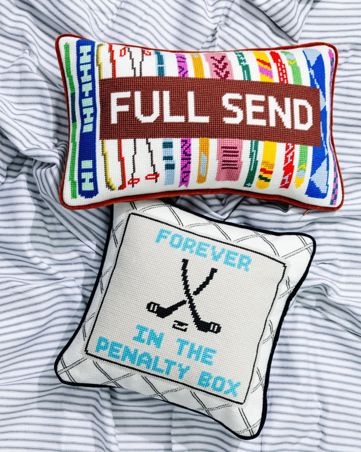 Penalty Box Needlepoint Pillow - Starry Skies Austin