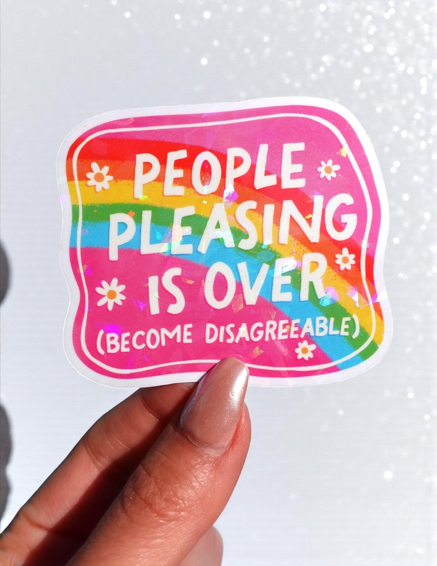 People Pleasing Is Over Sticker - Starry Skies Austin