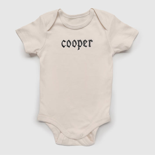Personalized Kids Name Shirt with Gothic Embroidery - Starry Skies Austin