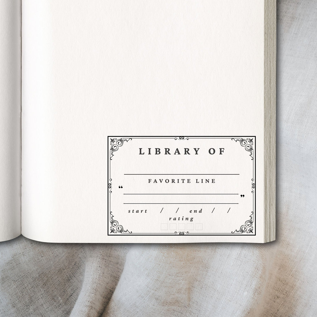 Personalized “Library Of” Book Stamp - Stamp for Book Lovers - Starry Skies Austin