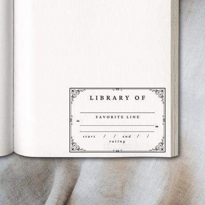 Personalized “Library Of” Book Stamp - Stamp for Book Lovers - Starry Skies Austin