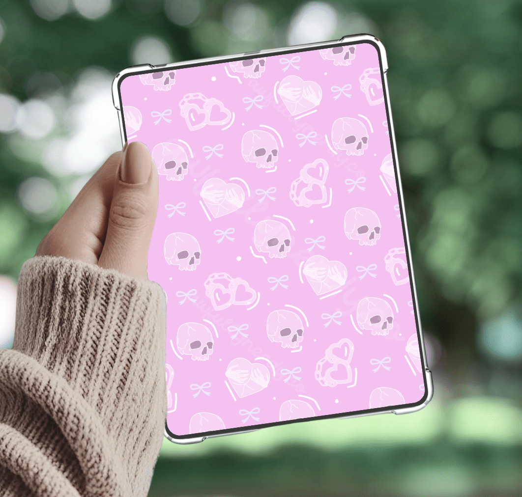 Pink Dark Romance Symbols Kindle Insert - Three Sizes - Optional Lamination - Starry Skies Austin