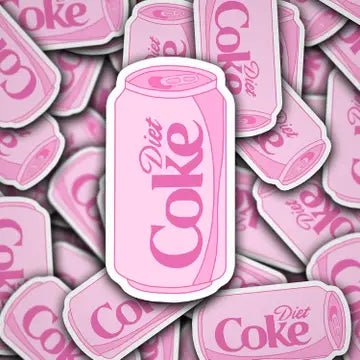 Pink Diet Coke Sticker - Starry Skies Austin