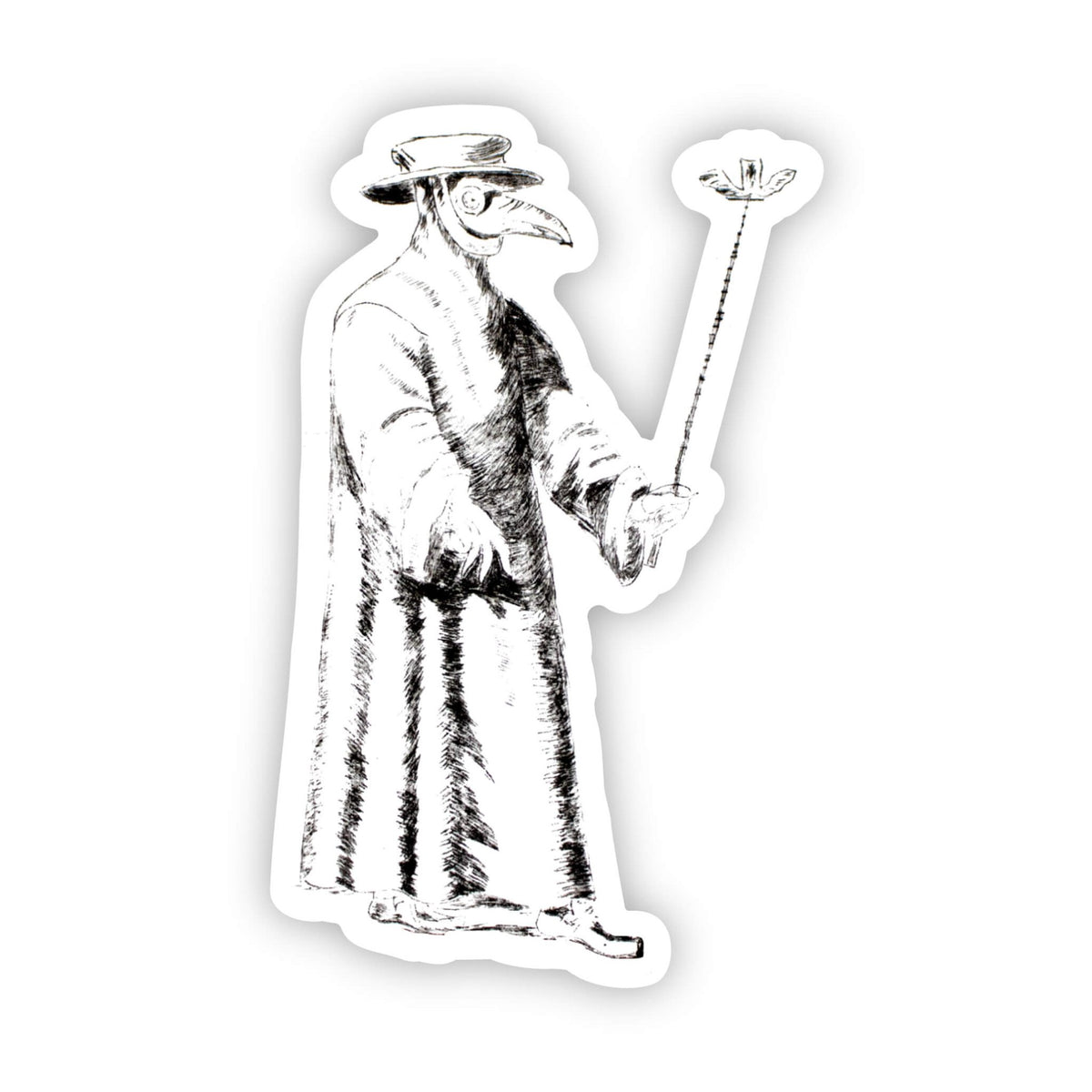Plague Doctor Vinyl Sticker - Gothic Medieval Art - Starry Skies Austin