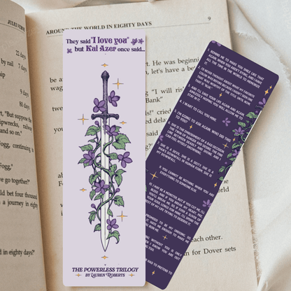 Powerless Kai Quotes inspired Dual-Sided Cardstock Bookmark - Starry Skies Austin