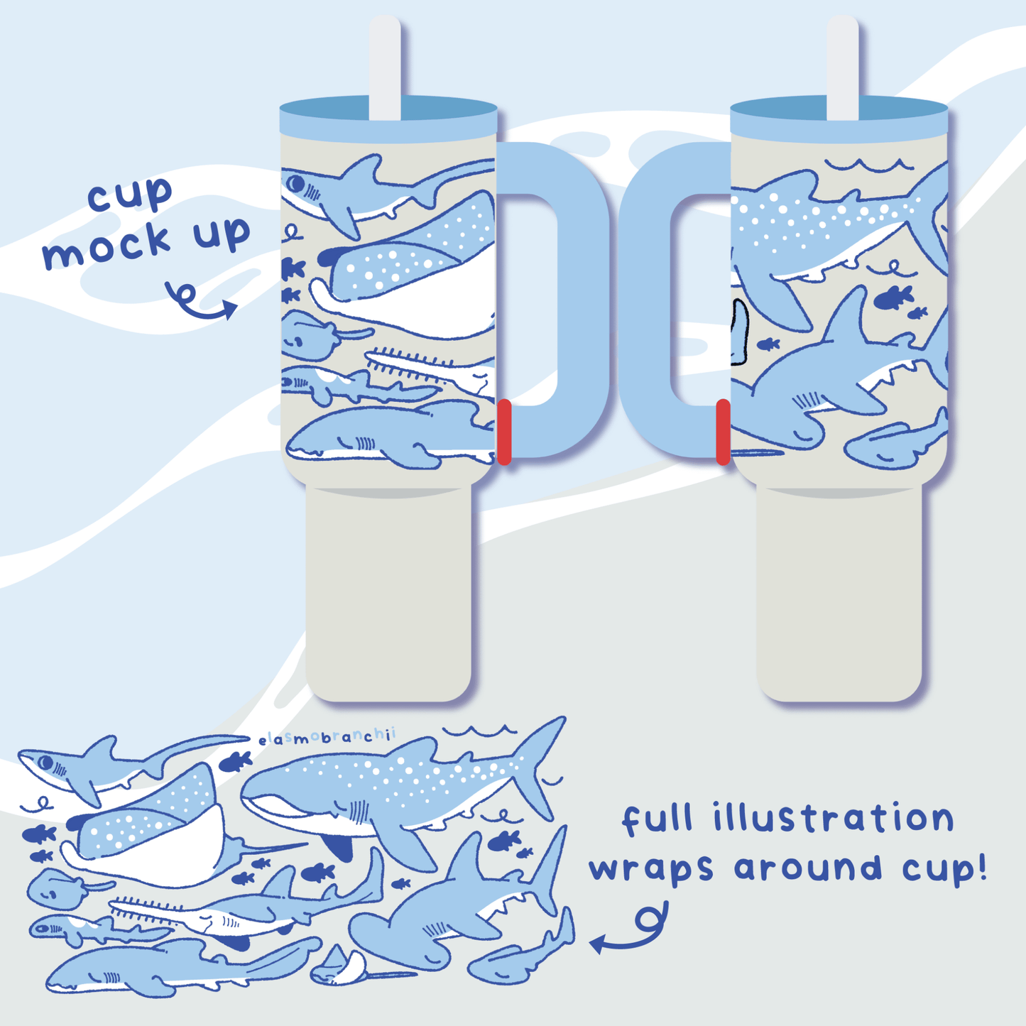 [PREORDER] Elasmobranch Water Bottle - Starry Skies Austin