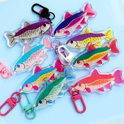 [PREORDER] Rainbow Trout Pride Keychains - Starry Skies Austin