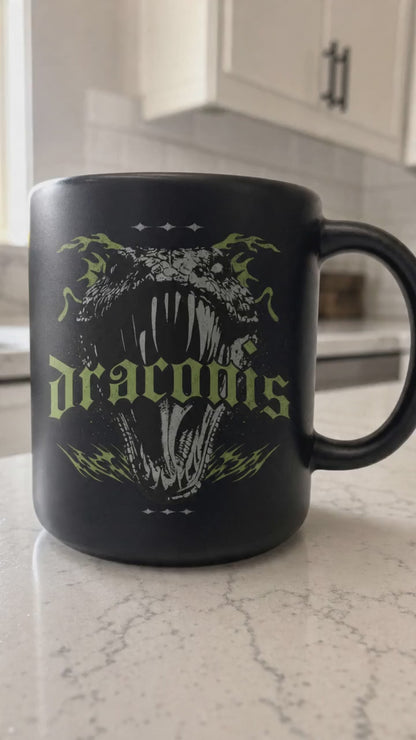 Taza Negra Ryder Draconis Basalisk | Inspirada en Zodiac Academy