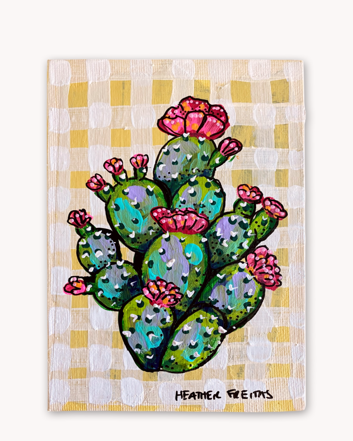 Prickly Pear ( Original Painting ) - Starry Skies Austin