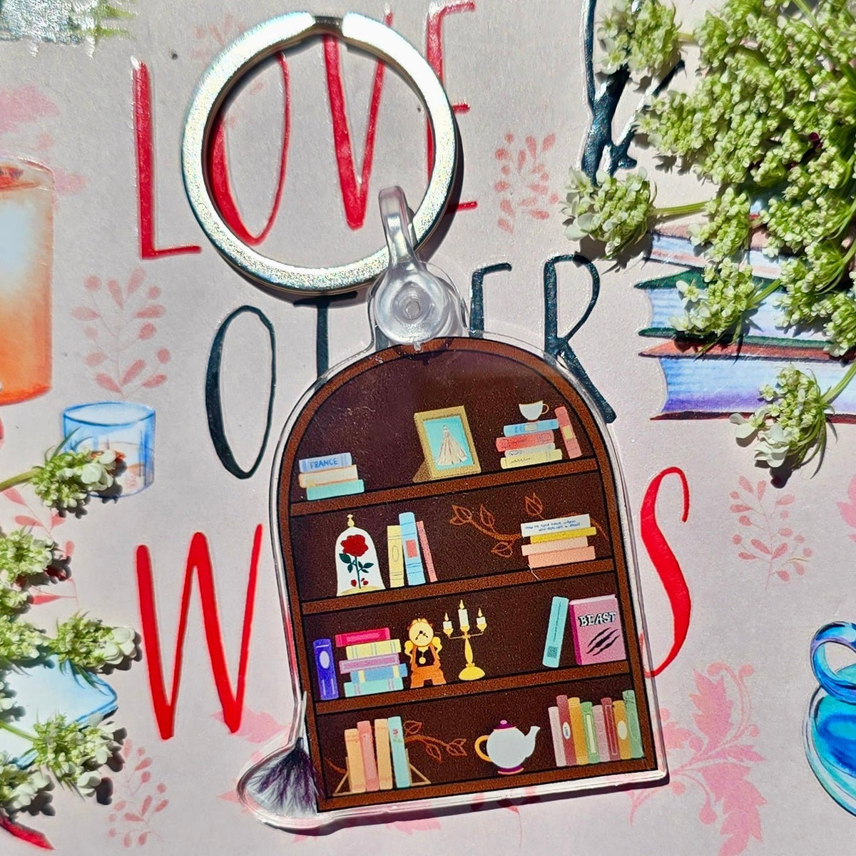 Princess Bookshelf Keychain - Starry Skies Austin