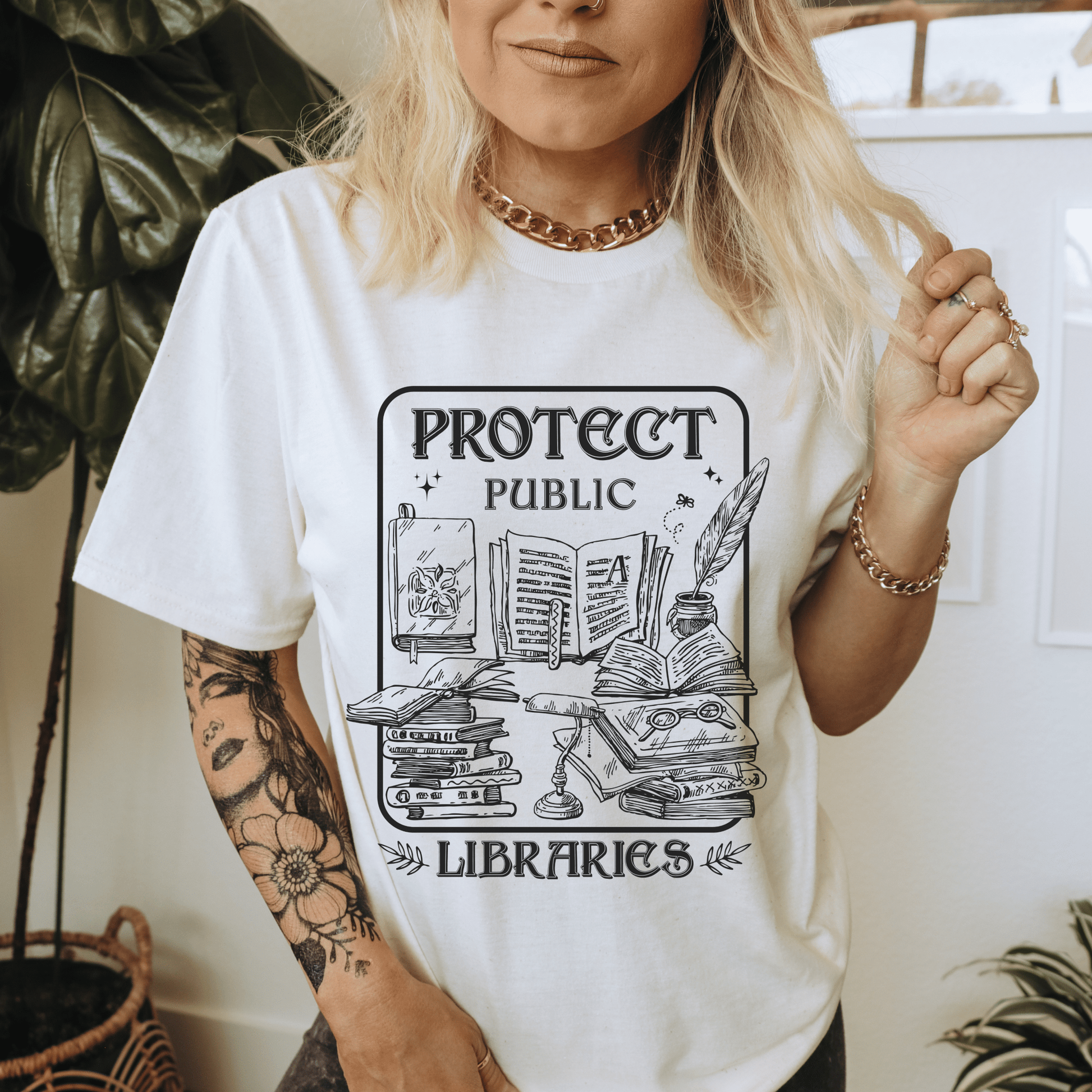 Protect Public Libraries Softstyle Tee - Starry Skies Austin