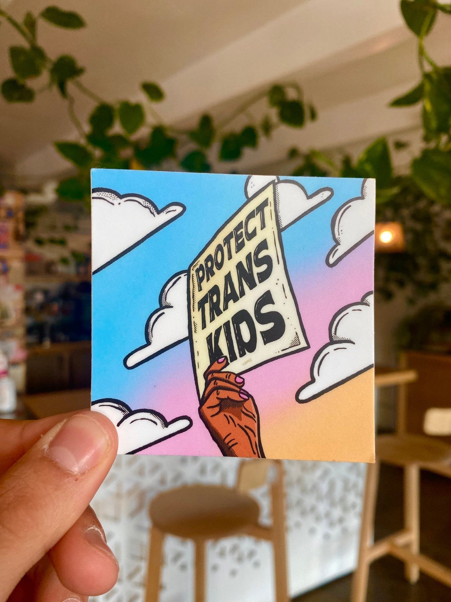 Protect Trans Kids Sticker - Starry Skies Austin