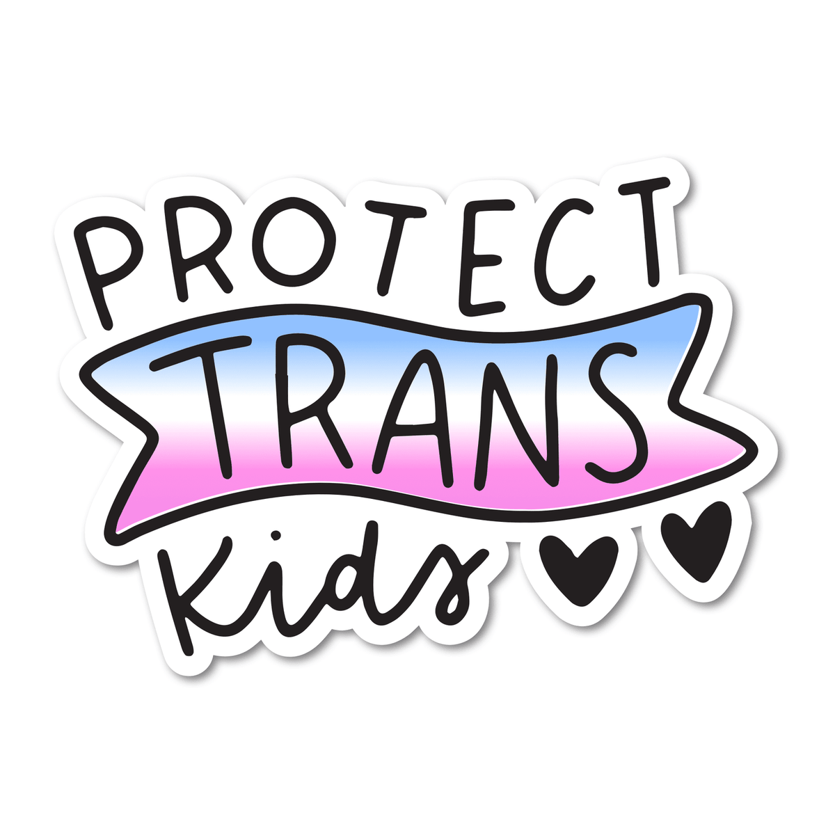 Protect Trans Kids Vinyl Sticker - Starry Skies Austin