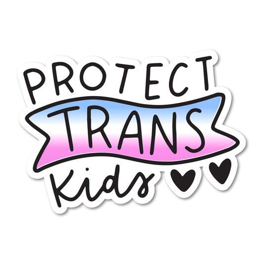 Protect Trans Kids Vinyl Sticker - Starry Skies Austin