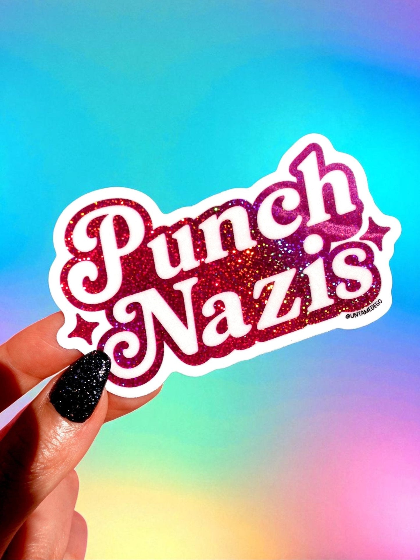 Punch Nazis Sticker - Starry Skies Austin