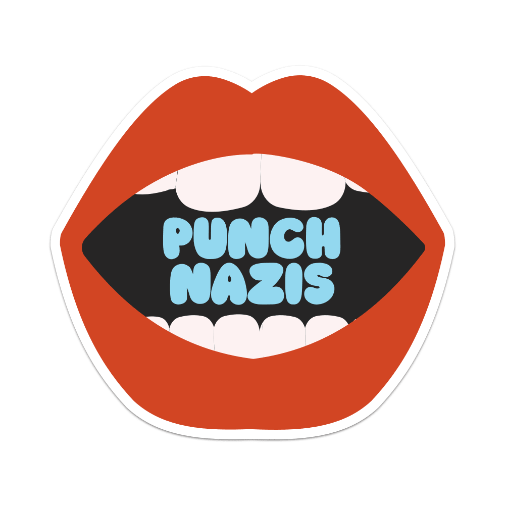 Punch Nazis Vinyl Sticker - Starry Skies Austin