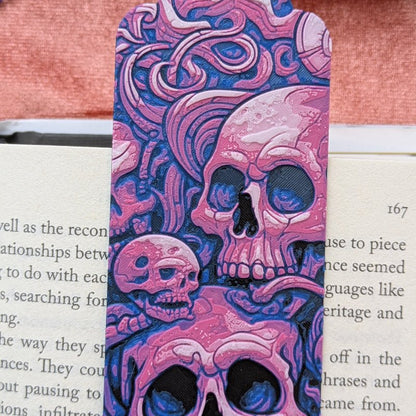 Purple Skull Folklore Bookmark 6x2 Art Reader Gift - Starry Skies Austin