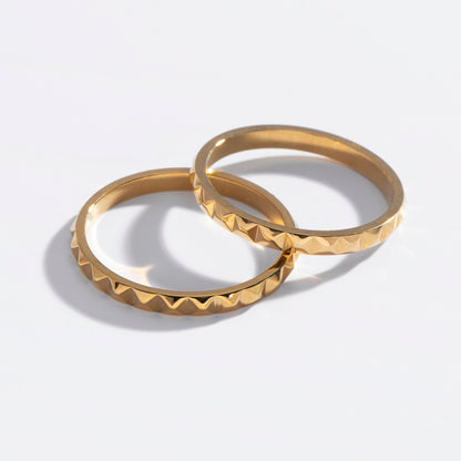 Pyramid Spike Ring - Starry Skies Austin