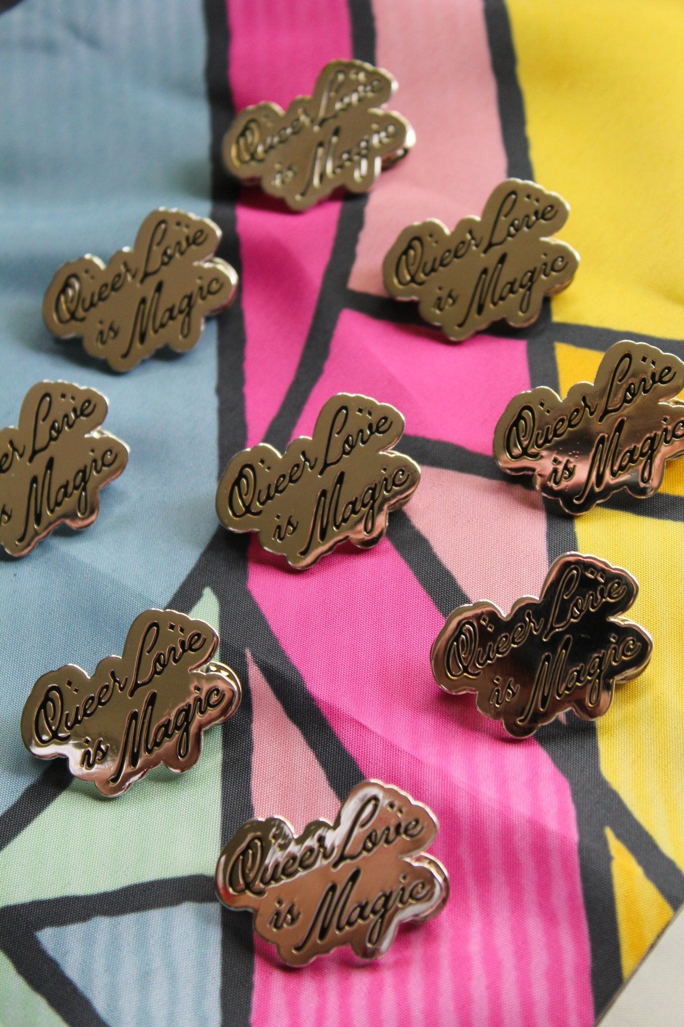 Queer Love is Magic Enamel Pin - Starry Skies Austin