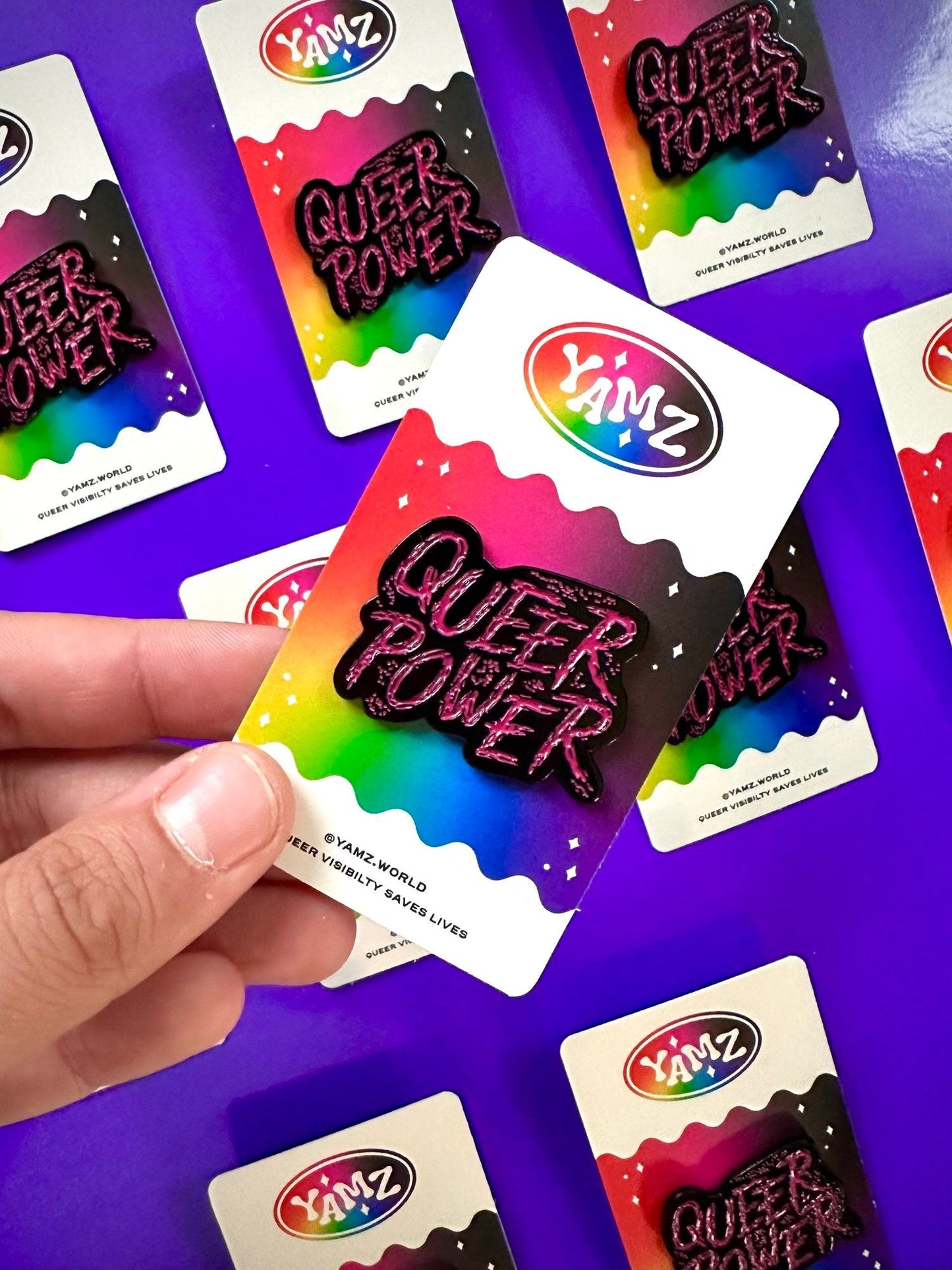 Queer Power Pin - Starry Skies Austin