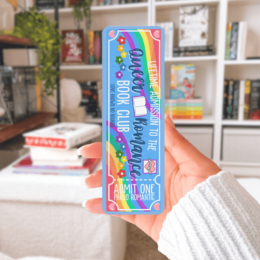 Queer Romance Book Club Dual-Sided Cardstock Bookmark - Starry Skies Austin