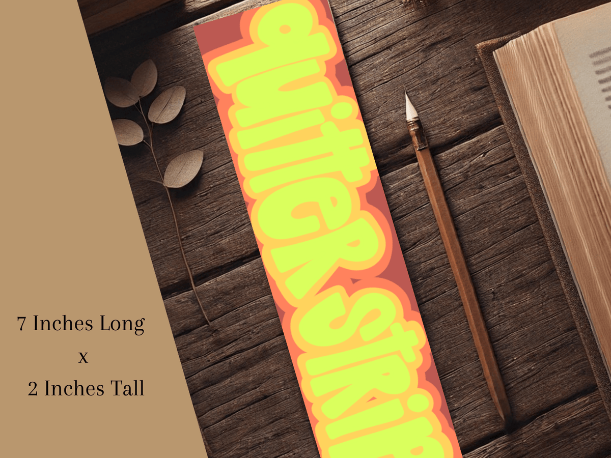 Quitter Strip Bookmark – Retro Orange Design | Hand-Drawn Bookish Gift | Funny Reading Accessory | Laminated Bookmark | Book Lover Humor - Starry Skies Austin